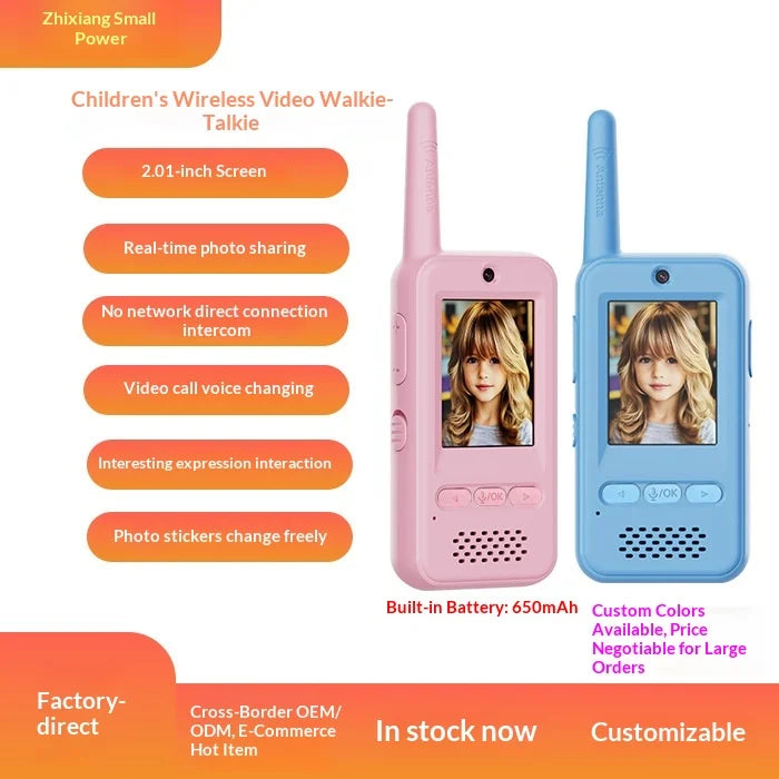 Walkie-talkie Sem Fio de Longo Alcance HD para Pais e Filhos com Alcance de 50km