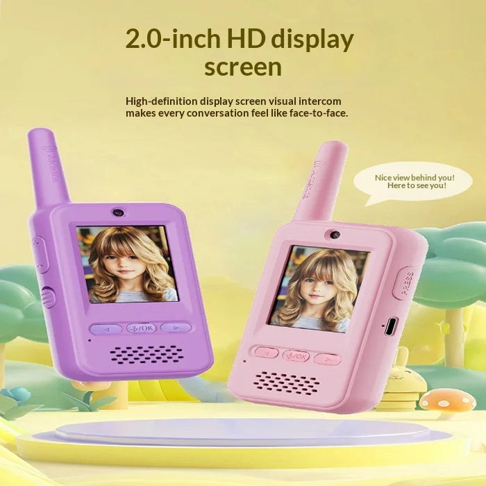 Walkie-talkie Sem Fio de Longo Alcance HD para Pais e Filhos com Alcance de 50km