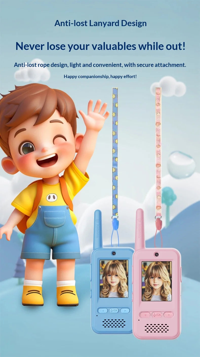 Walkie-talkie Sem Fio de Longo Alcance HD para Pais e Filhos com Alcance de 50km