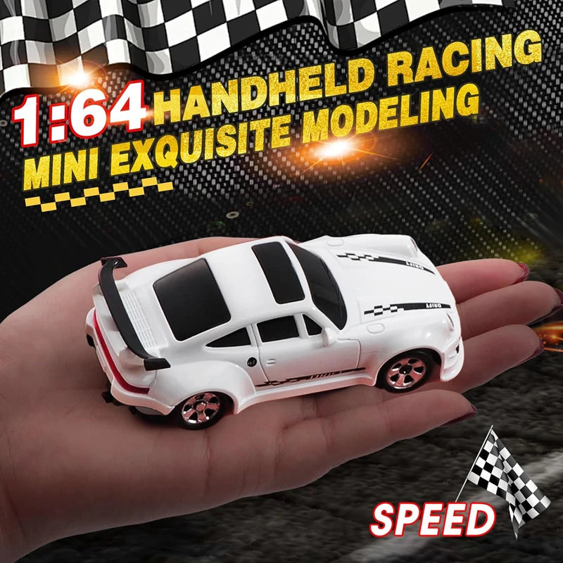 1/64 2.4g carro de controle remoto de alta velocidade 4wd carro de controle remoto quatro rodas de tração controlado por rádio mini rcr modelo de corrida menino brinquedo presente