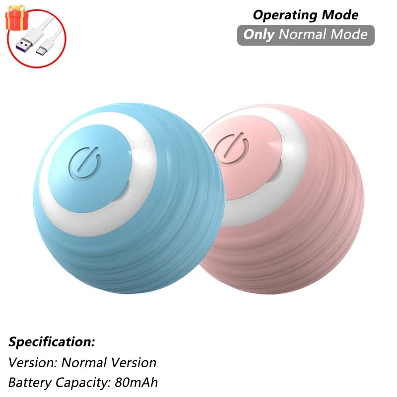 Brinquedo Interativo para Gatos iLMH: Bola Rolante Automática com Cauda Falsa, Recarregável, Brinquedo Elétrico Inteligente para Animais de Estimação, Treinamento de Pets, Imita Rato