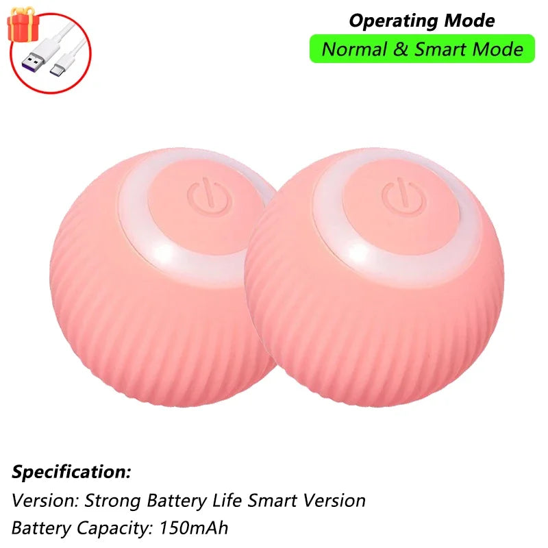 Brinquedo Interativo para Gatos iLMH: Bola Rolante Automática com Cauda Falsa, Recarregável, Brinquedo Elétrico Inteligente para Animais de Estimação, Treinamento de Pets, Imita Rato