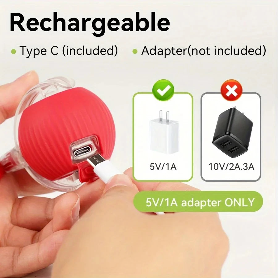 Brinquedo Interativo para Gatos iLMH: Bola Rolante Automática com Cauda Falsa, Recarregável, Brinquedo Elétrico Inteligente para Animais de Estimação, Treinamento de Pets, Imita Rato