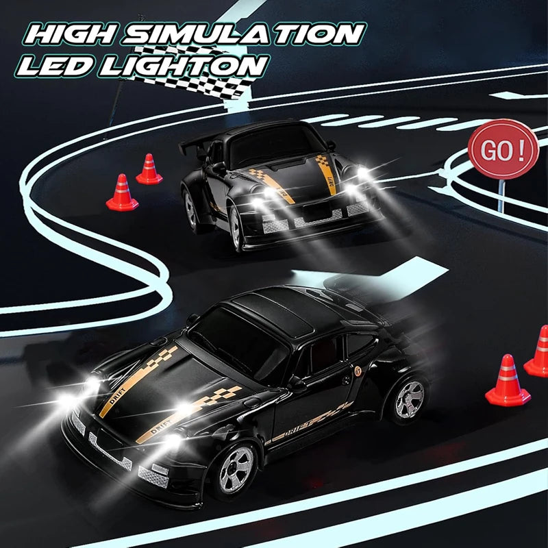1/64 2.4g carro de controle remoto de alta velocidade 4wd carro de controle remoto quatro rodas de tração controlado por rádio mini rcr modelo de corrida menino brinquedo presente