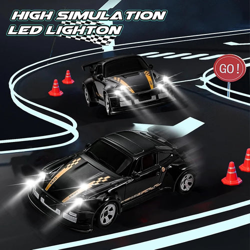 1/64 2.4g carro de controle remoto de alta velocidade 4wd carro de controle remoto quatro rodas de tração controlado por rádio mini rcr modelo de corrida menino brinquedo presente