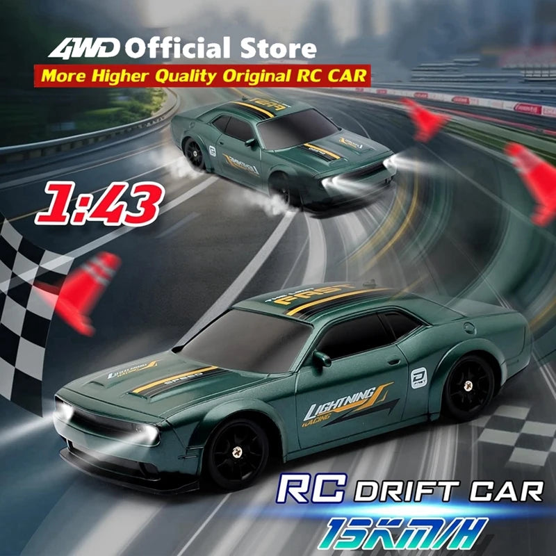 1/64 2.4g carro de controle remoto de alta velocidade 4wd carro de controle remoto quatro rodas de tração controlado por rádio mini rcr modelo de corrida menino brinquedo presente