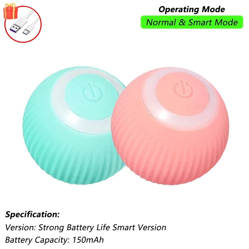 Brinquedo Interativo para Gatos iLMH: Bola Rolante Automática com Cauda Falsa, Recarregável, Brinquedo Elétrico Inteligente para Animais de Estimação, Treinamento de Pets, Imita Rato