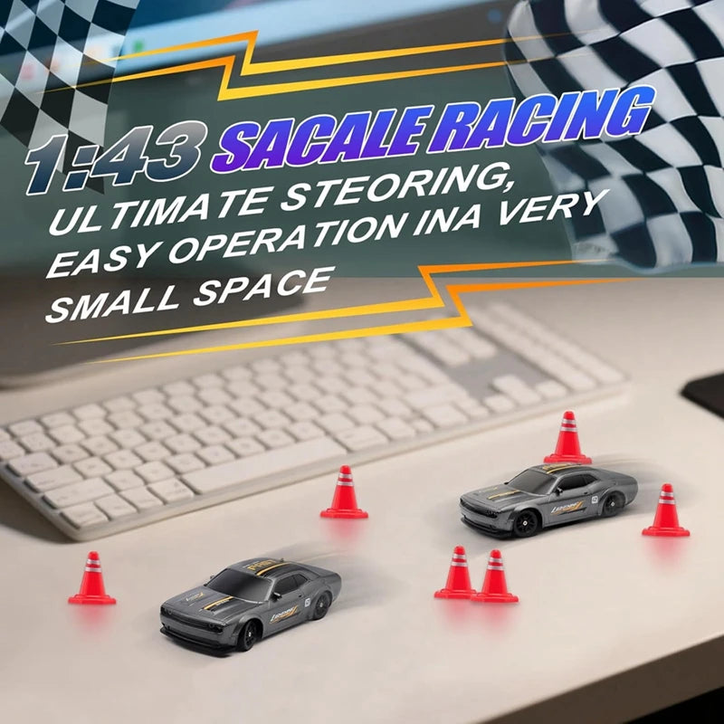 1/64 2.4g carro de controle remoto de alta velocidade 4wd carro de controle remoto quatro rodas de tração controlado por rádio mini rcr modelo de corrida menino brinquedo presente