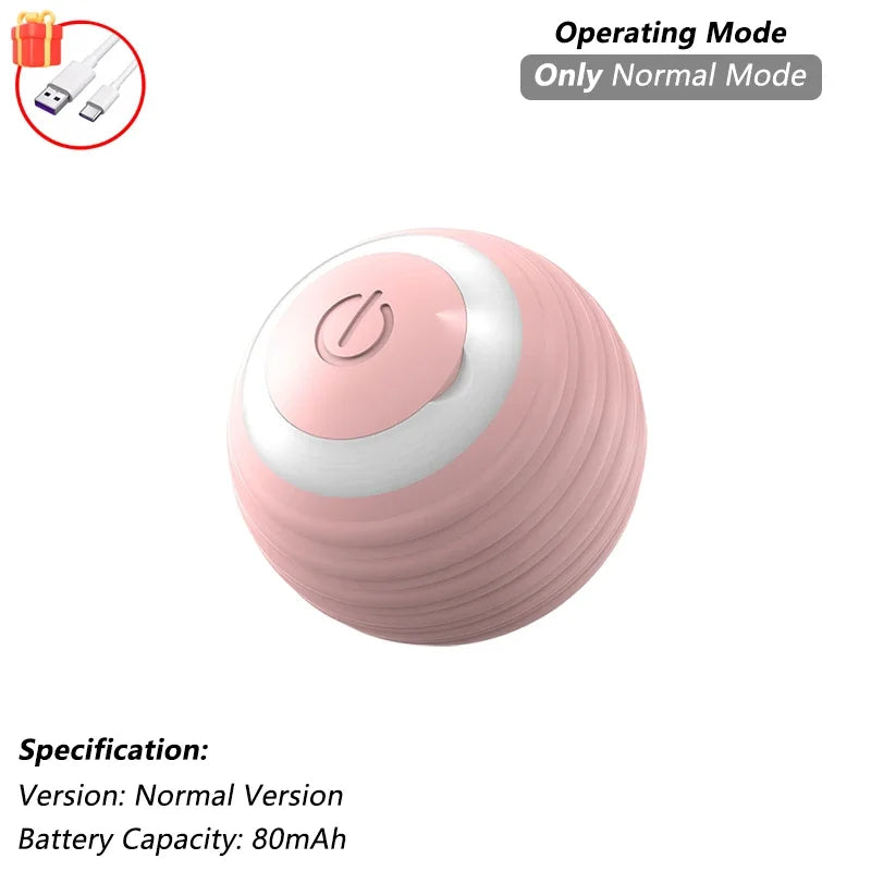 Brinquedo Interativo para Gatos iLMH: Bola Rolante Automática com Cauda Falsa, Recarregável, Brinquedo Elétrico Inteligente para Animais de Estimação, Treinamento de Pets, Imita Rato