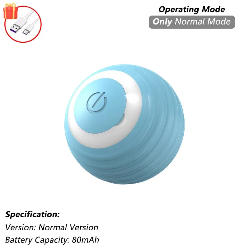 Brinquedo Interativo para Gatos iLMH: Bola Rolante Automática com Cauda Falsa, Recarregável, Brinquedo Elétrico Inteligente para Animais de Estimação, Treinamento de Pets, Imita Rato