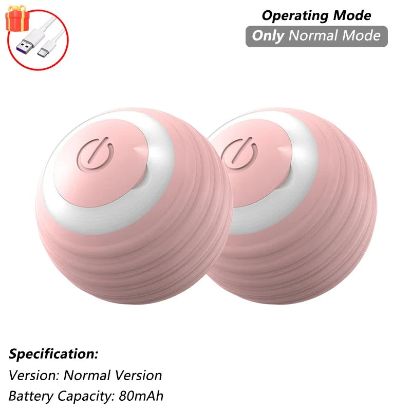Brinquedo Interativo para Gatos iLMH: Bola Rolante Automática com Cauda Falsa, Recarregável, Brinquedo Elétrico Inteligente para Animais de Estimação, Treinamento de Pets, Imita Rato