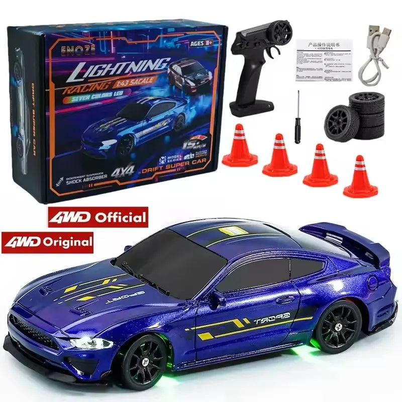 1/64 2.4g carro de controle remoto de alta velocidade 4wd carro de controle remoto quatro rodas de tração controlado por rádio mini rcr modelo de corrida menino brinquedo presente
