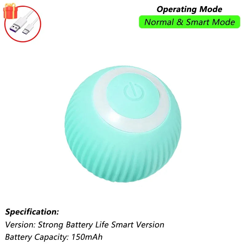 Brinquedo Interativo para Gatos iLMH: Bola Rolante Automática com Cauda Falsa, Recarregável, Brinquedo Elétrico Inteligente para Animais de Estimação, Treinamento de Pets, Imita Rato